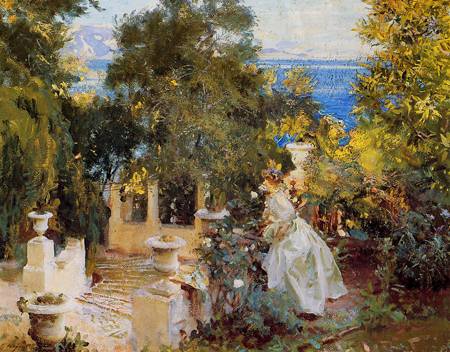 (image for) Handmade oil painting Copy paintings of famous artists John Singer Sargenti's art A Garden in Cofru 1 - Click Image to Close